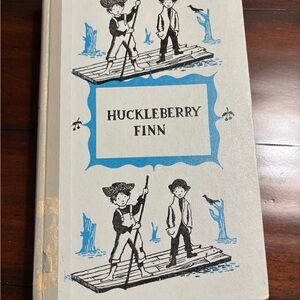 Huckleberry Finn Vintage Hardcover Book - Illustrated.  1954